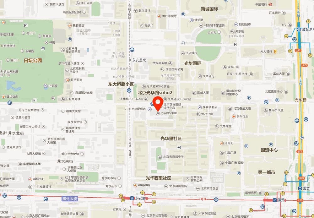 光华路SOHO2位置地图